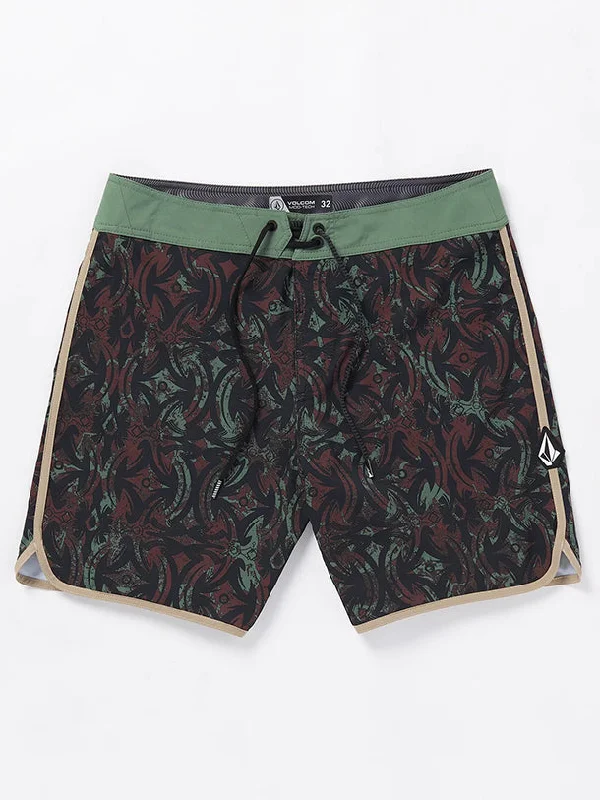 Men's organic gym shorts-Lido Print Scallop Mod-Tech Trunks