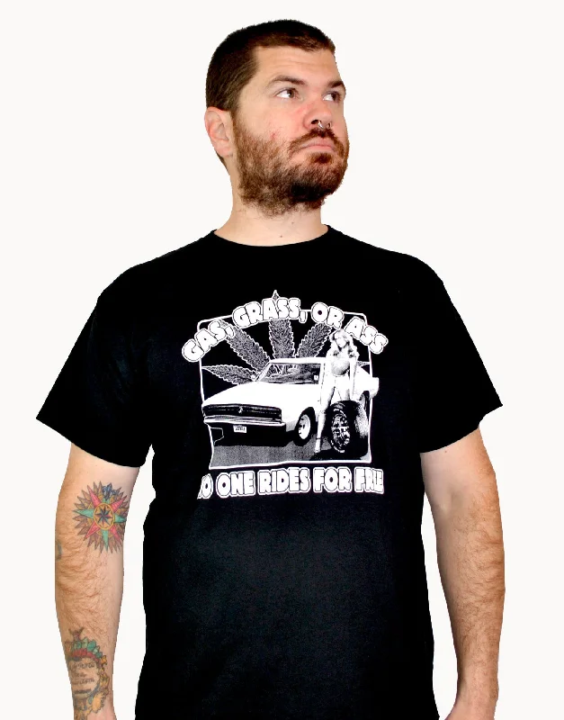 Men's silky-soft t-shirt-Gas, Grass or Ass  M-137