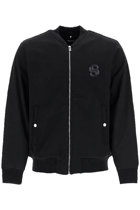 Men's adventure-ready bomber-Boss Men's  Zip Bomber Sweatshirt C-Salieri 23