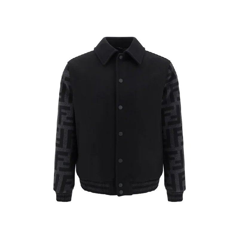 Men's sustainable down jacket-Fendi Wool Men's Jacket