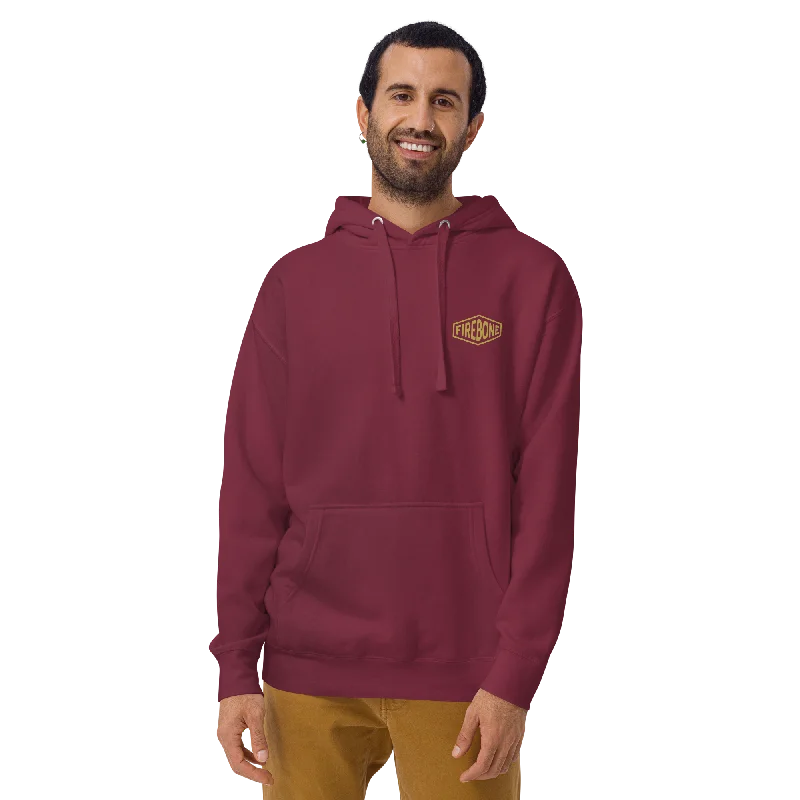 Men's sporty hoodie-No Time For Hate - Maroon hoodie