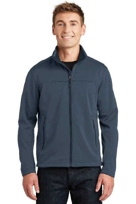 Men's non-iron field jacket-The North Face Mens Ridgeline Wind & Water Resistant Full Zip Jacket - Shady Blue - Closeout