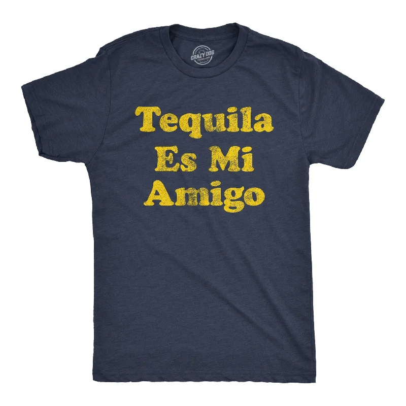 Men's unique design t-shirt-Tequila Es Mi Amigo Men's T Shirt