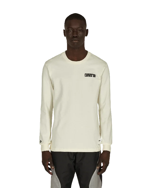 Men's retro-inspired t-shirt-Slam Jam Long Sleeve T-Shirt Beige