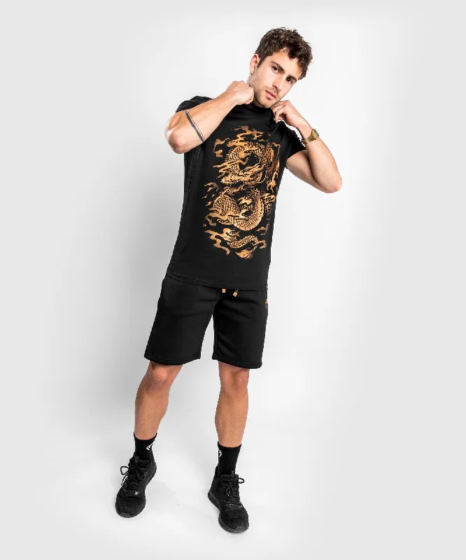 Men's UV-protection t-shirt-Venum Dragon's Flight T-Shirt - Black/Bronze