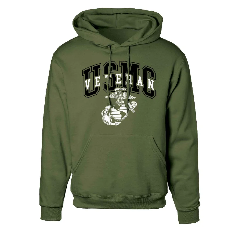 Men's fashion-forward hoodie-USMC Veteran Overlay Hoodie