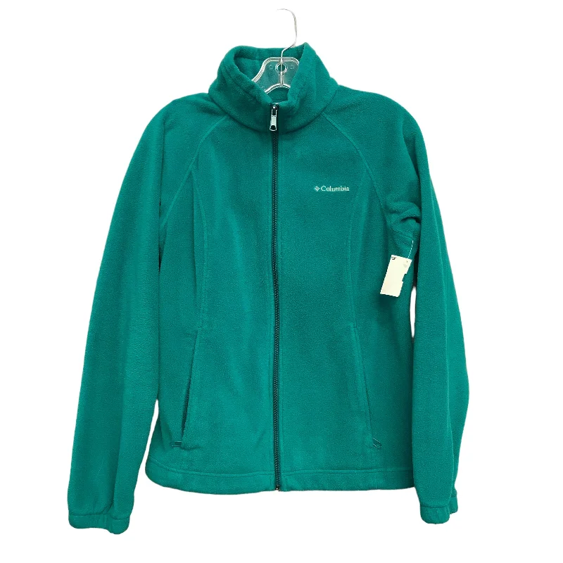 Men's lightweight raincoat-Jacket Fleece By Columbia In Teal, Size:M