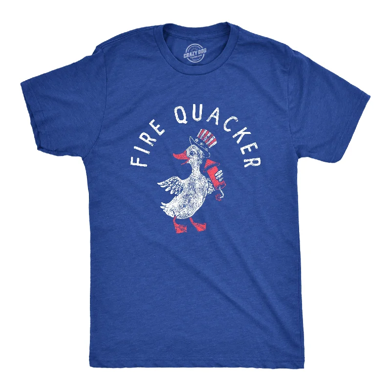 Men's athletic performance t-shirt-Fire Quacker Men's T Shirt