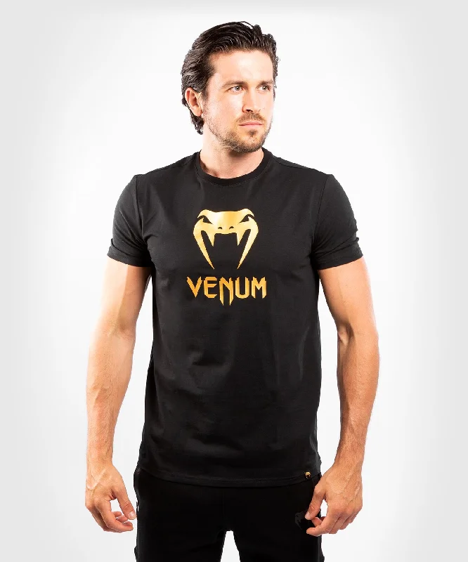 Men's breathable workout t-shirt-Venum Classic T-shirt - Black/Gold