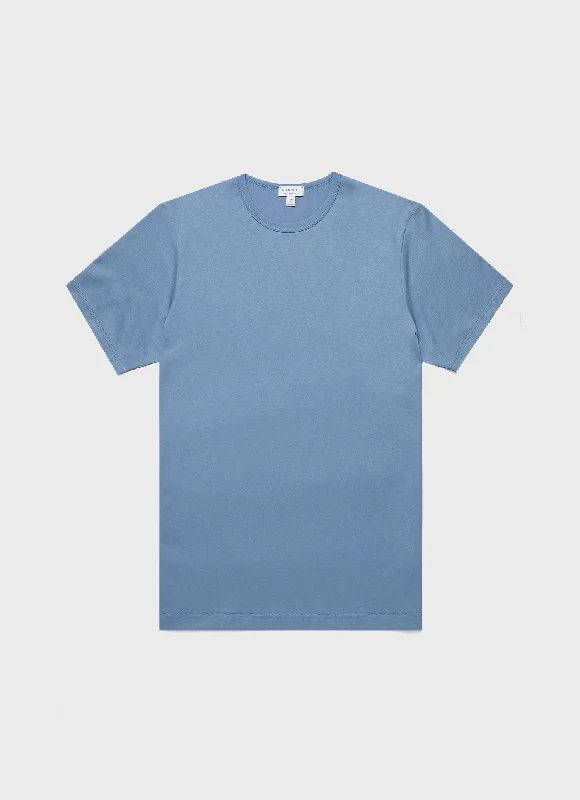 Men's hand-painted t-shirt-Men's Classic T-shirt in Como Blue