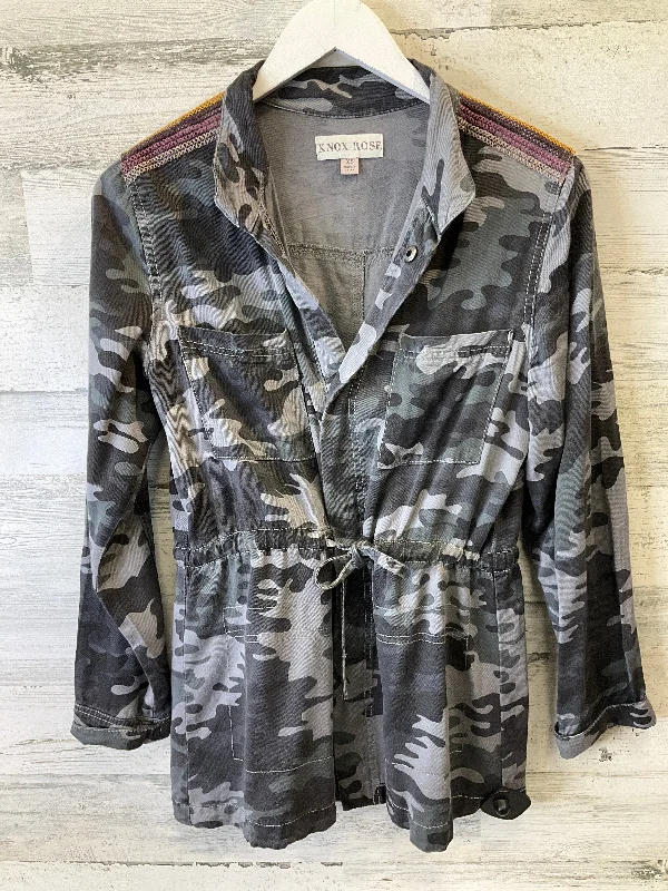 Men's wrinkle-free anorak-Jacket Utility By Knox Rose In Camouflage Print, Size: Xs