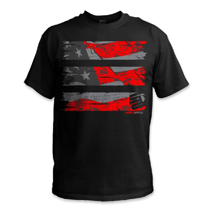 Men's thermoregulating t-shirt-SafetyShirtz Men's Old Glory Stealth Safety T-Shirt