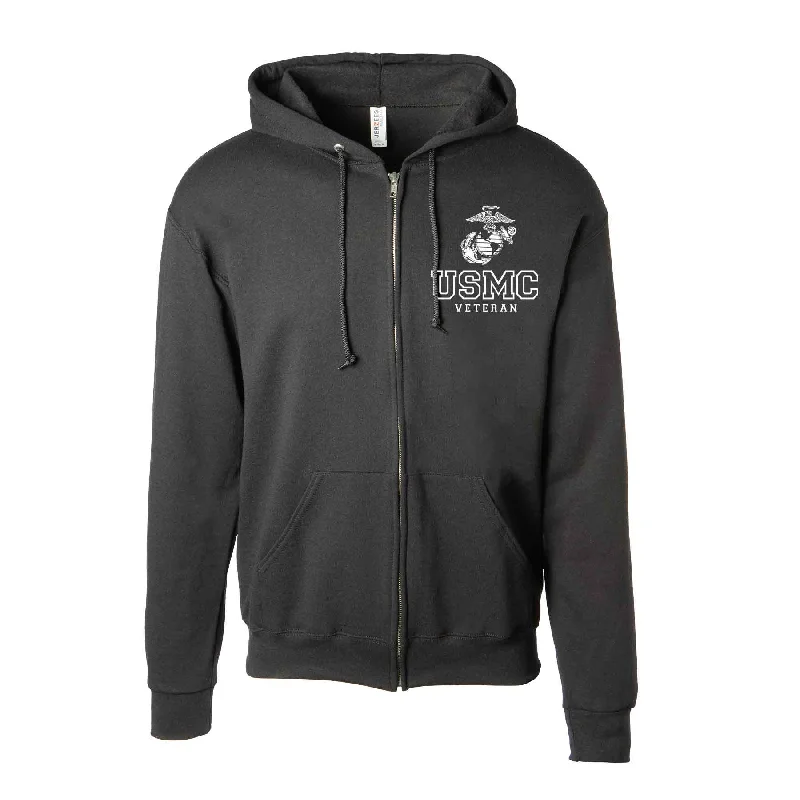 Men's tech-inspired hoodie-USMC Veteran Full-Zip Hoodie