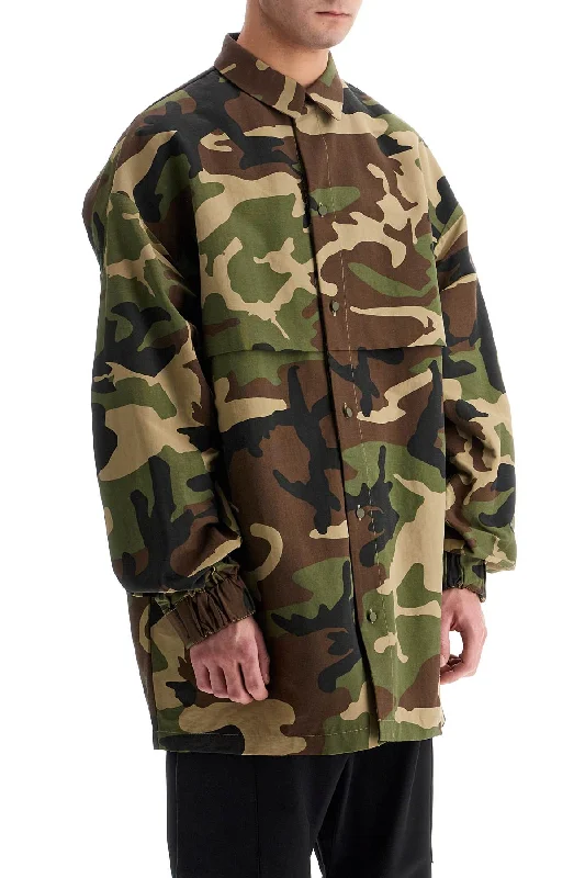 Men's ultra-light field jacket-Fear Of God Essentials Nylon Camouflage Overshirt