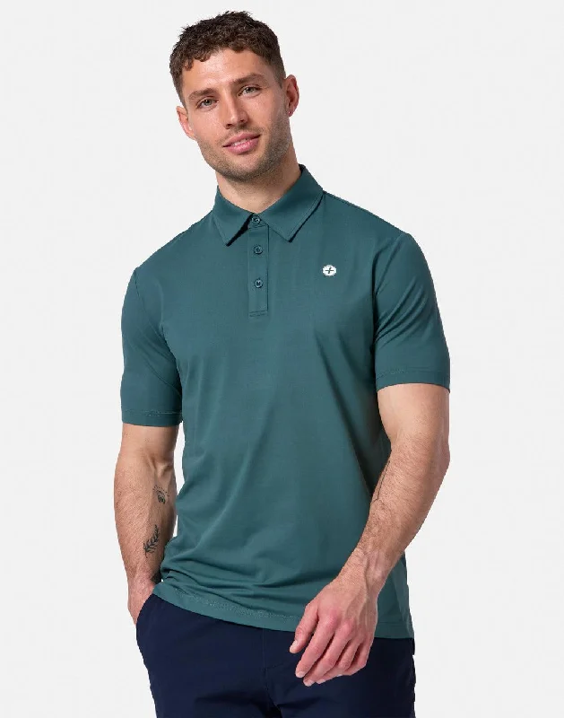 Men's classic fit t-shirt-Coffee Polo Tee in Sage