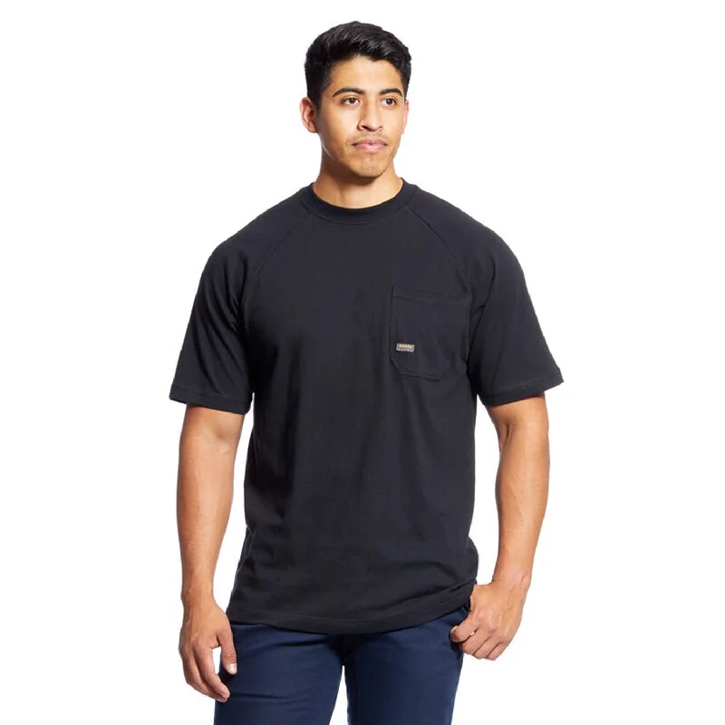 Men's organic cotton t-shirt-Ariat Men's Rebar CottonStrong T-Shirt_Black