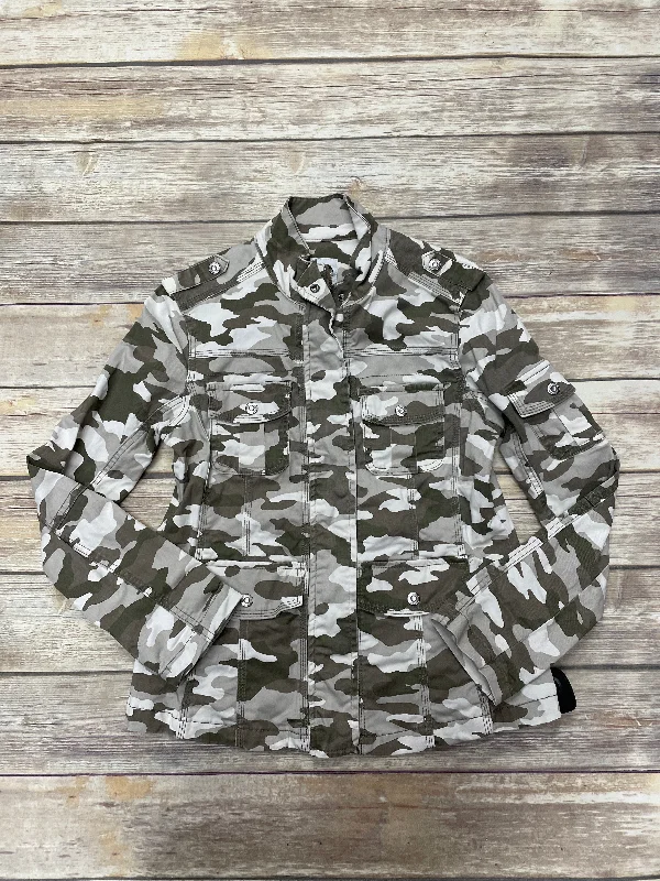 Men's modern utility jacket-Jacket Denim By Kensie In Camouflage Print, Size: M