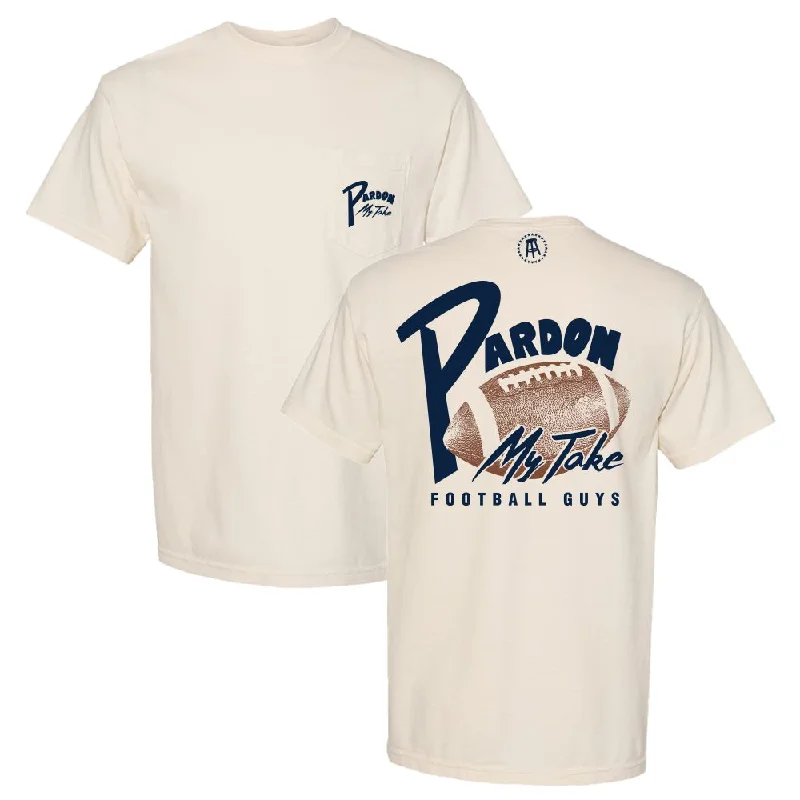 Men's athletic performance t-shirt-Pardon My Take Football Pocket Tee