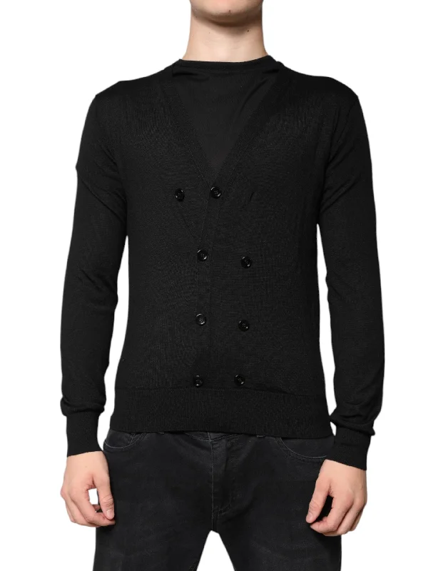 Men's adventure knit-Dolce & Gabbana Cashmere Button Down Cardigan Men's Sweater