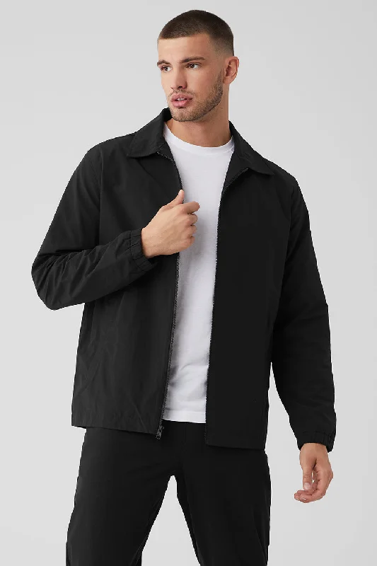 Men's weather-resistant raincoat-Torrent Overshirt - Black