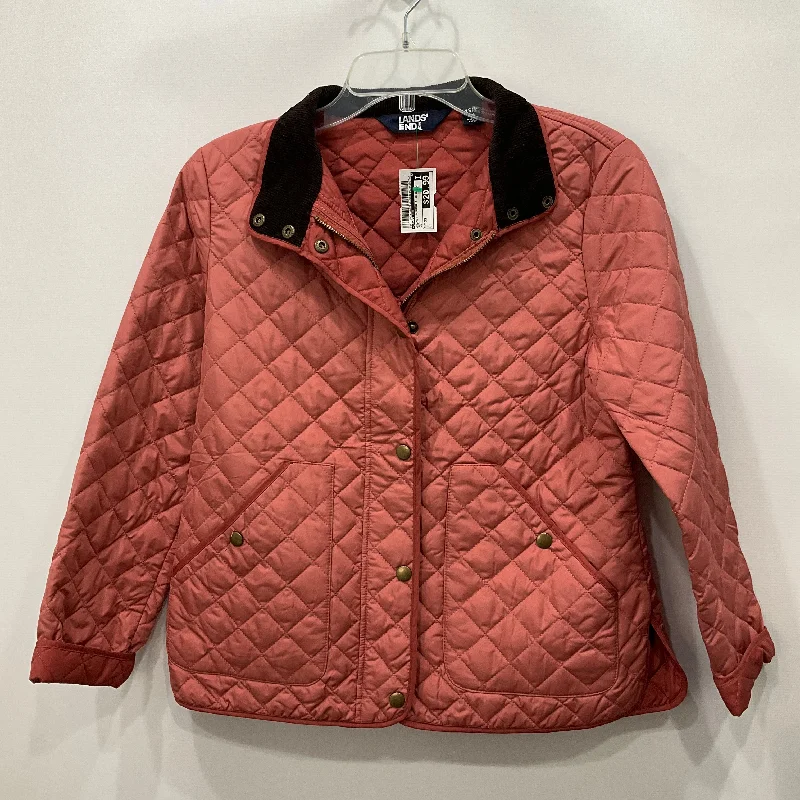 Men's weatherproof anorak-Jacket Puffer & Quilted By Lands End In Red, Size: Xs