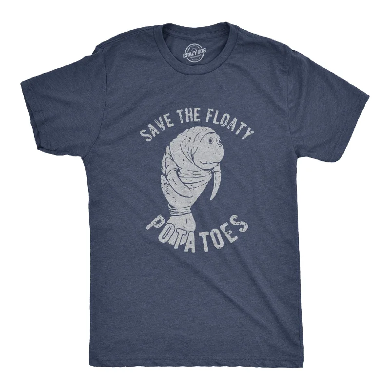 Men's vintage wash t-shirt-Save The Floaty Potatoes Men's T Shirt