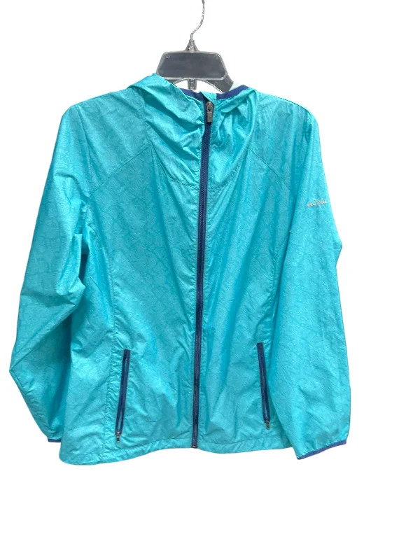 Men's summer bomber-Jacket Windbreaker By Columbia In Blue, Size: L