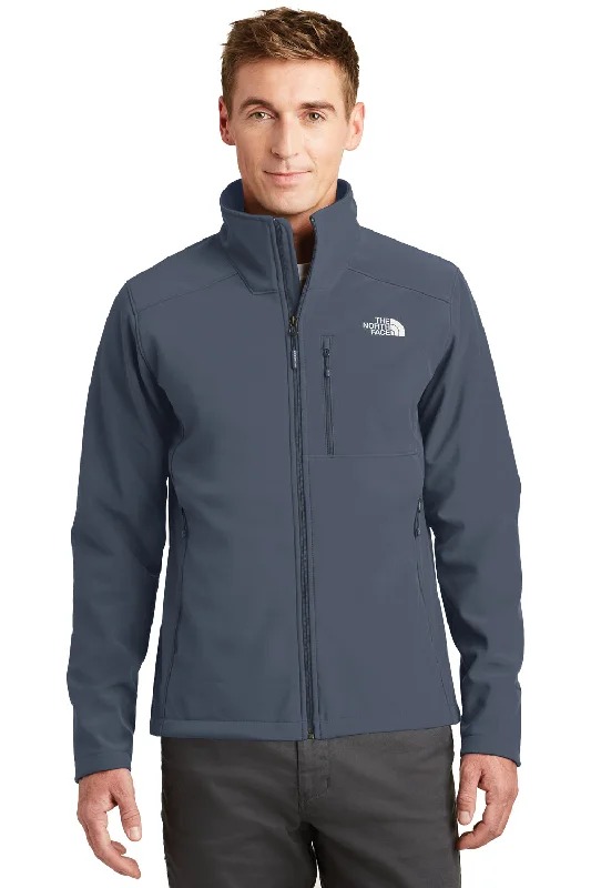 Men's adventure-ready fleece jacket-The North Face Mens Apex Barrier Wind & Resistant Full Zip Jacket - Urban Navy Blue