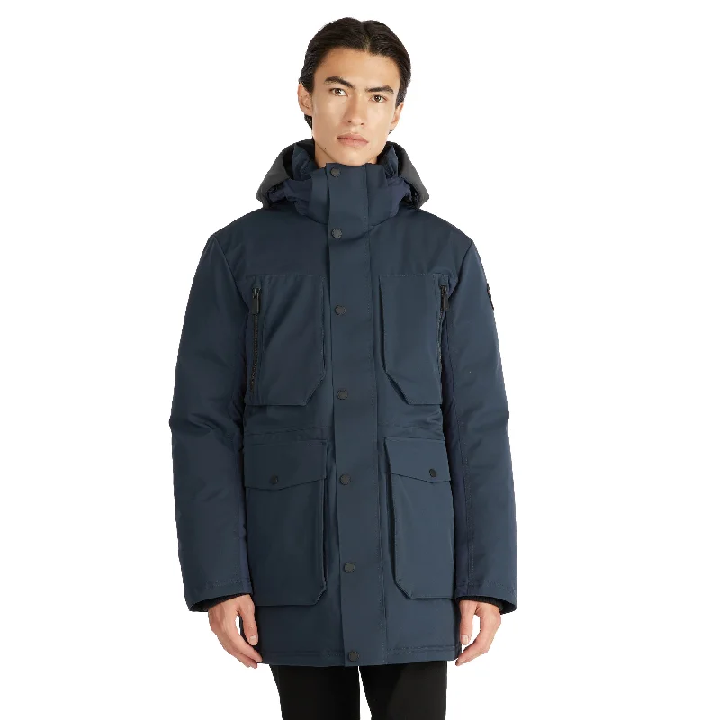 Men's tech-inspired windbreaker-Pajar Men's Karsten Mid Length Parka with Detachable Hood