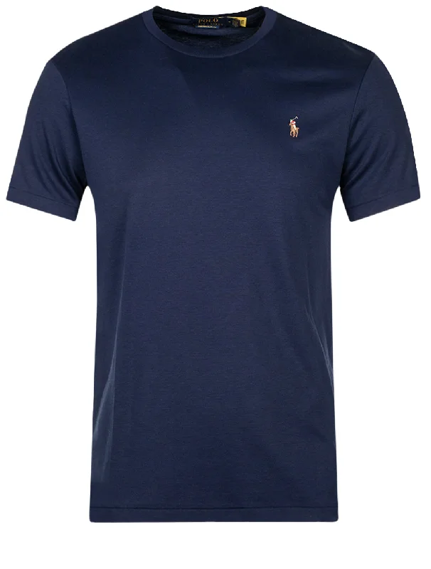 Men's relaxed fit t-shirt-Pima Cotton T-shirt Navy