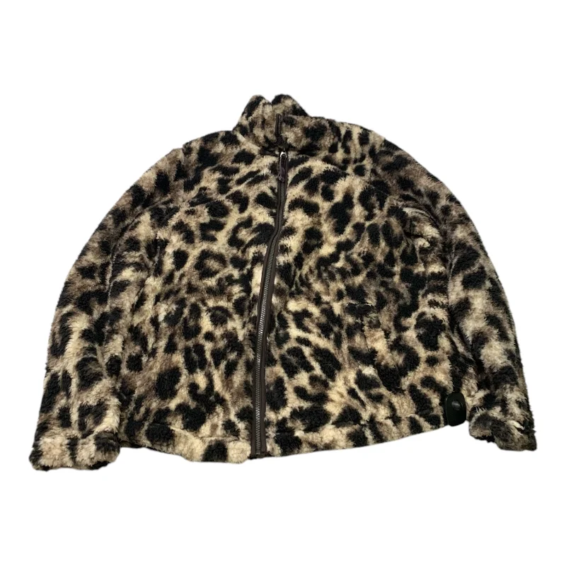 Men's gym-ready raincoat-Jacket Faux Fur & Sherpa By Members Mark In Animal Print, Size: L