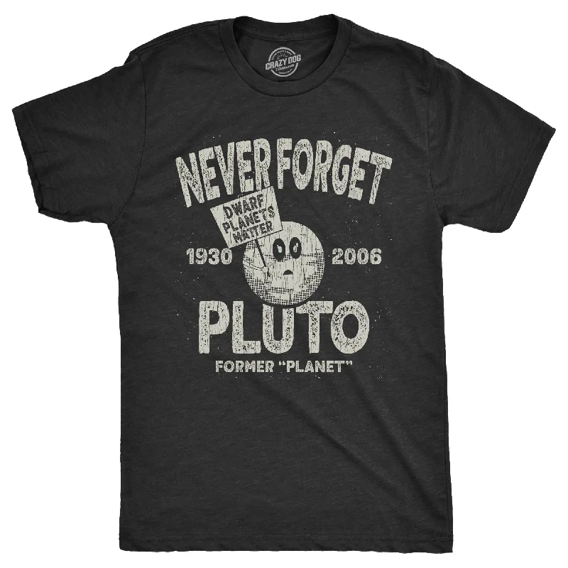 Men's lightweight travel t-shirt-Never Forget Pluto Men's T Shirt