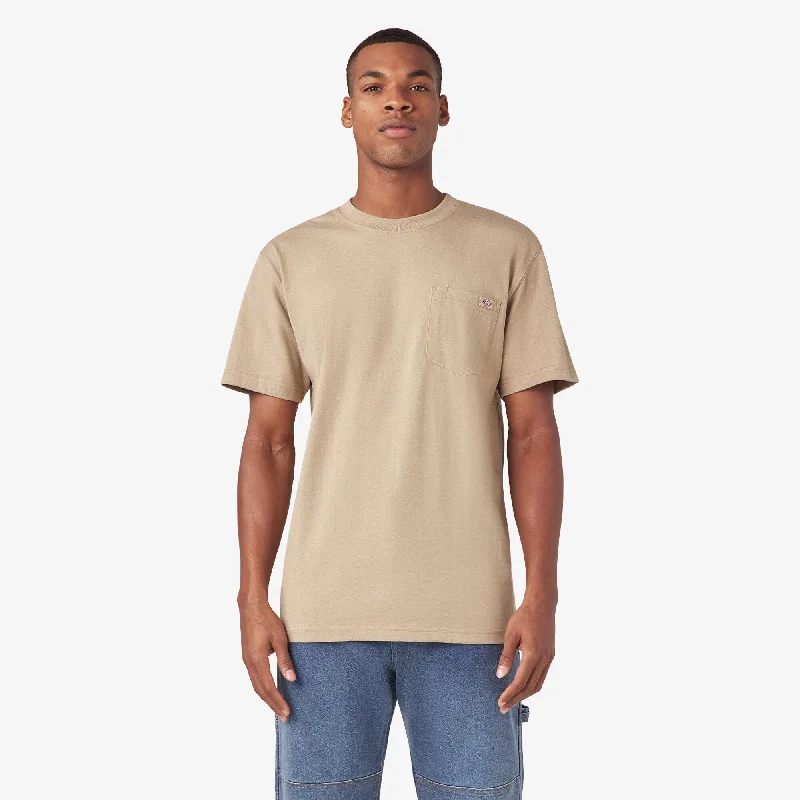 Men's relaxed fit t-shirt-Dickies Men's Heavyweight Heathered Short Sleeve Pocket T-Shirt