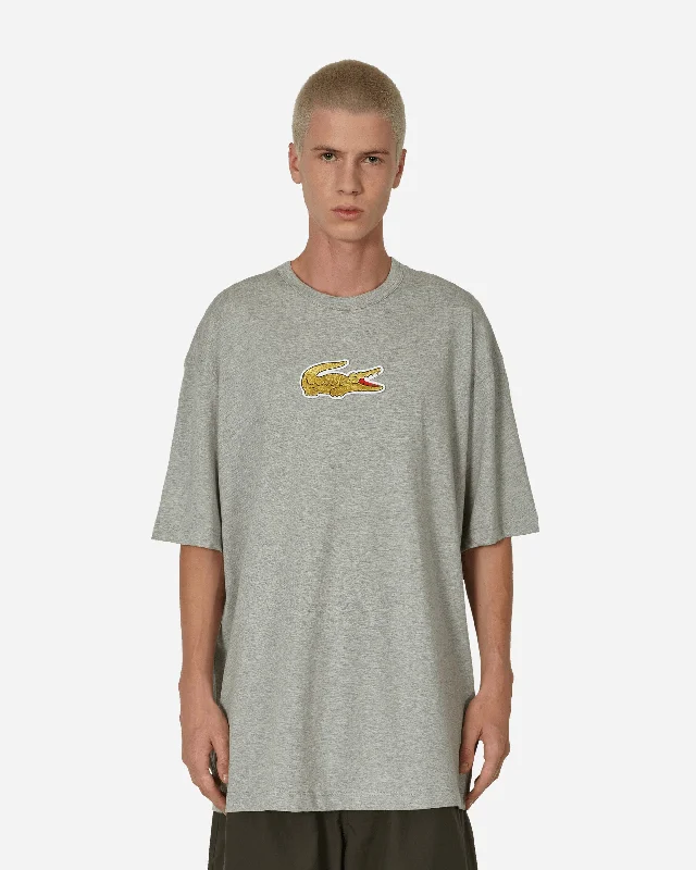 Men's high-performance t-shirt-Lacoste Oversized T-Shirt Grey