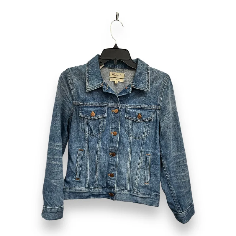 Men's high-performance fleece jacket-Jacket Denim By Madewell In Blue Denim, Size: M