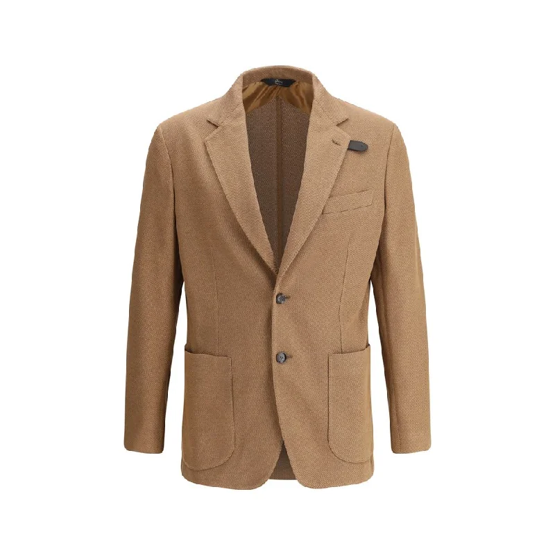 Men's eco-friendly raincoat-Brioni Jersey Men's Blazer