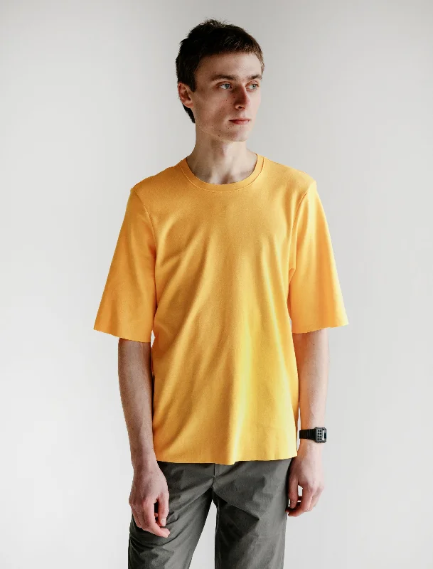 Men's moisture-control t-shirt-Tailored Tee Cotton Jersey Yellow