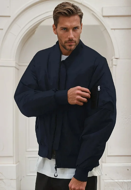 Men's versatile casual jacket-MA1 BOMBER JACKET NAVY