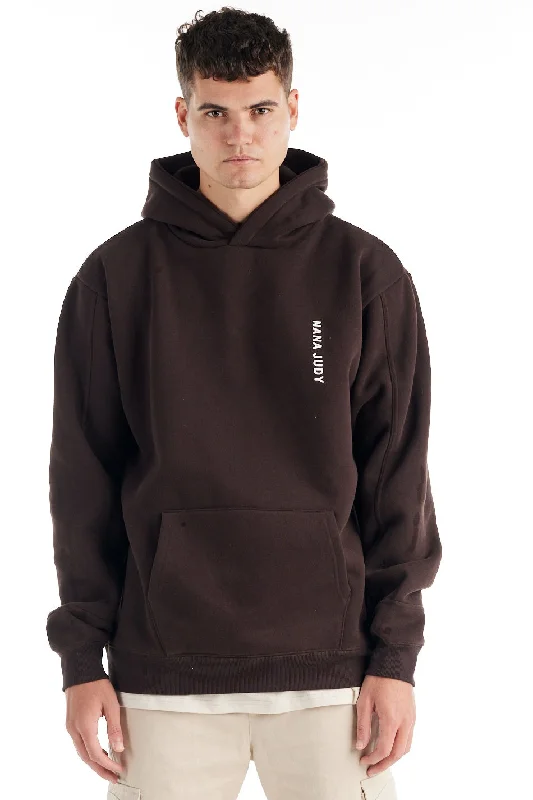 Men's versatile hoodie-nANA jUDY Mens Airlie Hoodie - Brown