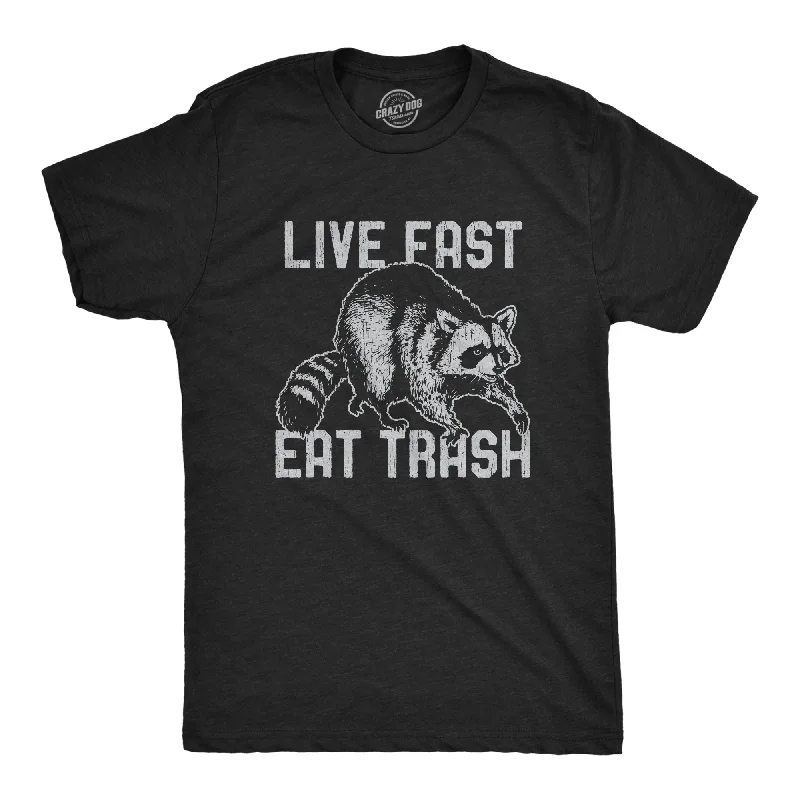 Men's vintage wash t-shirt-Live Fast Eat Trash Men's T Shirt