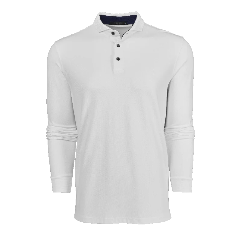 Men's eco-conscious gym polo shirt-Cherokee Long Sleeve Polo