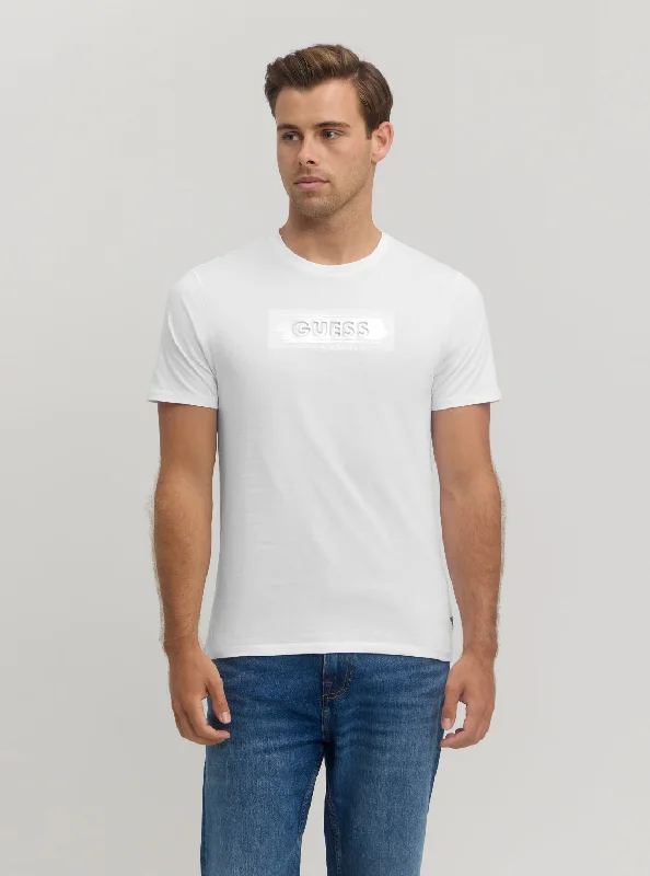 Men's high-performance t-shirt-White Metallic Logo T-Shirt