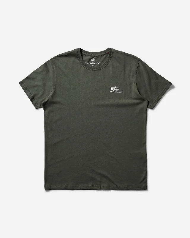 Men's fashion-forward t-shirt-Men's Basic Small Logo T-Shirt Dark Olive