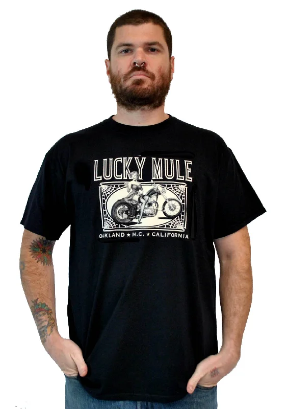 Men's graphic print t-shirt-Lucky MC  M-160