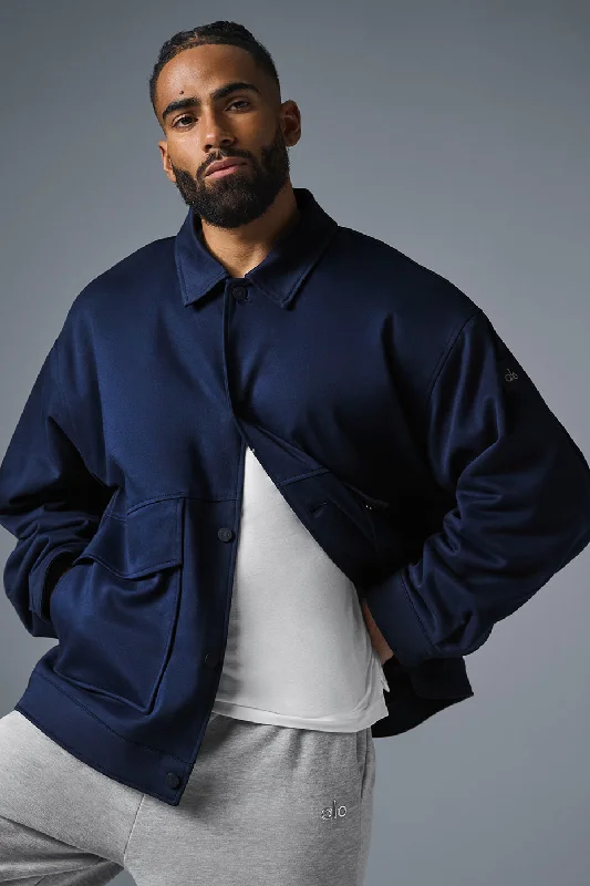 Men's fashion-forward fleece-Unisex One Up Jacket - Navy