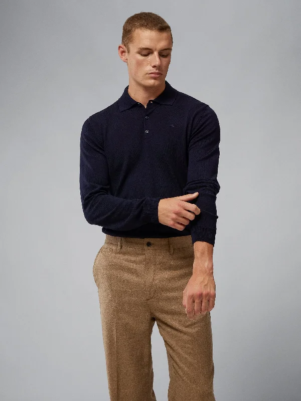 Men's moisture-wicking sweater-Noel Light Merino Polo