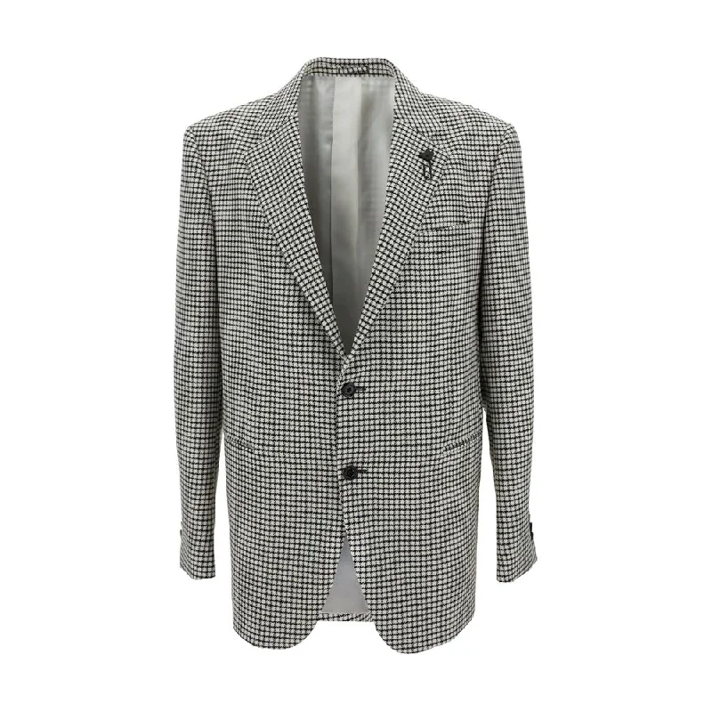 Men's modern leather coat-Lardini Blazer Men's Jacket