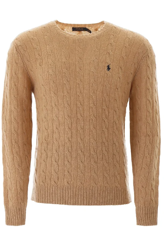 Men's fishing knit-Polo Ralph Lauren Men's Cable Knit Wool-Cashmere Sweater