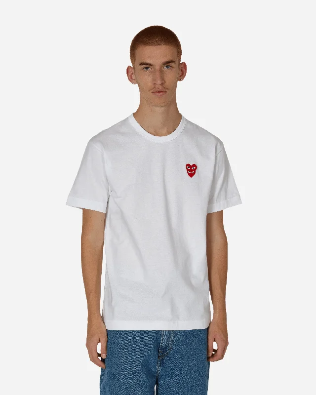 Men's unique design t-shirt-Double Heart T-Shirt White