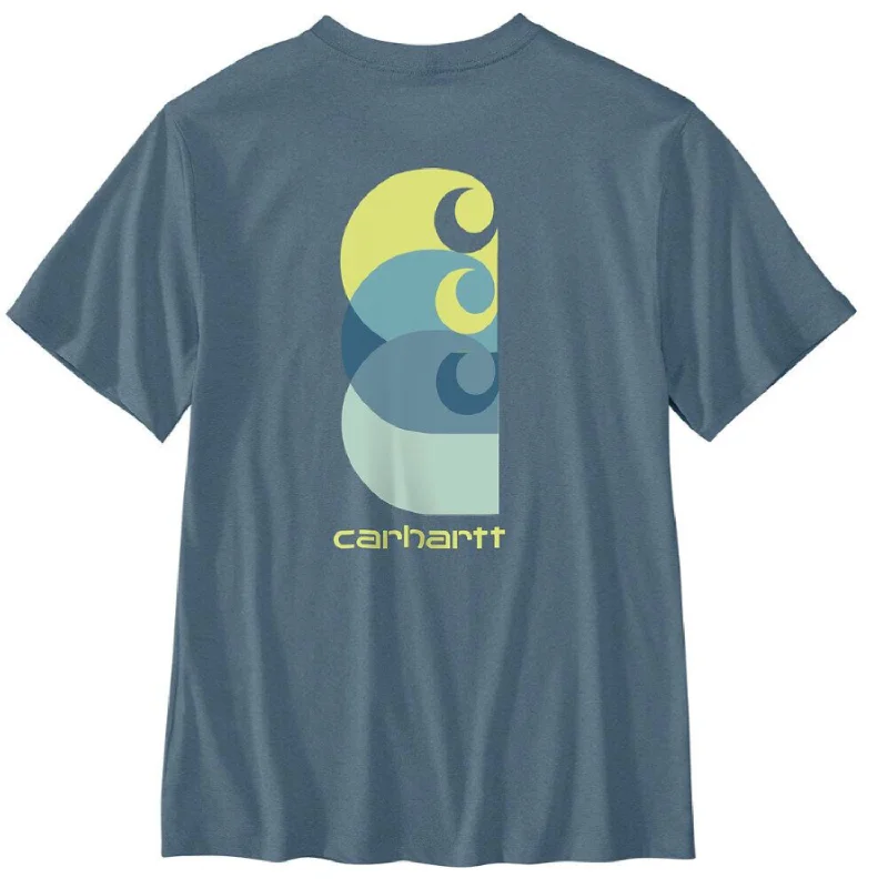 Men's classic fit t-shirt-Carhartt Men's Relaxed Fit Lightweight Pocket Graphic Short Sleeve T-Shirt